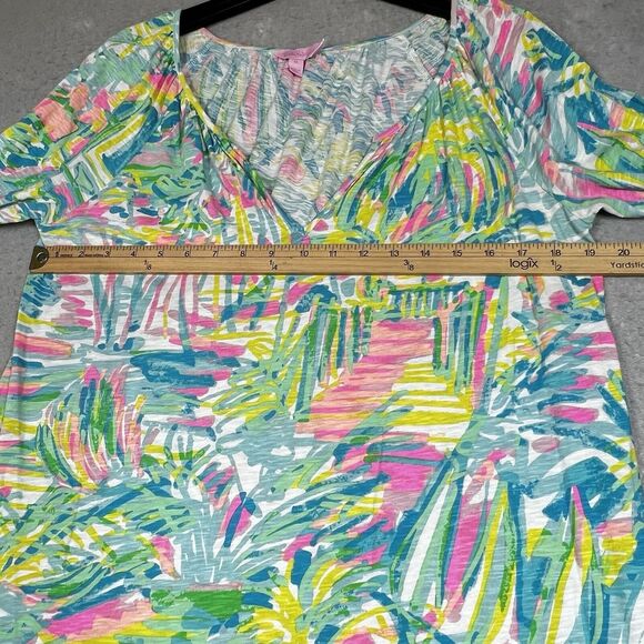 Lilly Pulitzer Top Womens Size M Linzy Tassel Sea Salt And Sun Colorful Knit - Picture 5 of 12